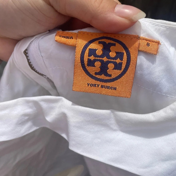 TORY BURCH WHITE RUFFLE BLOUSE - Picture 3 of 5